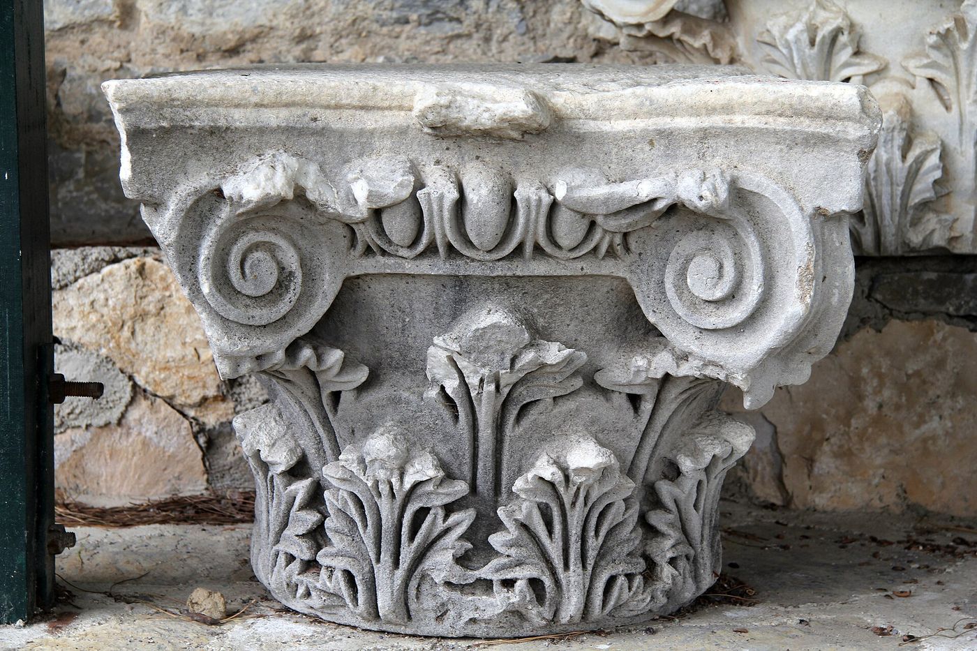 A carved Ionic capital from the Miletus excavations